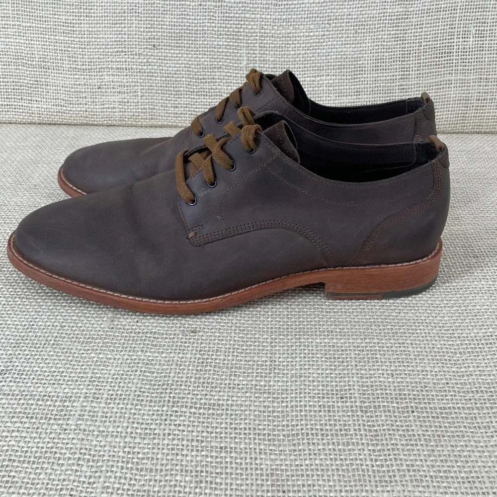 Cole Haan‎ Grand Series Mens 9.5M Dark Brown Leather Oxford Dress Shoes C31417